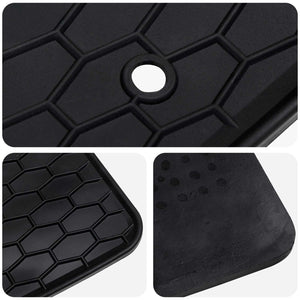 vidaXL Car Floor Mats 3 pcs Black Rubber