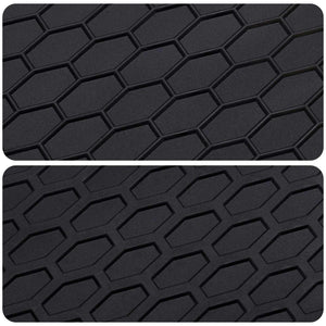 vidaXL Car Floor Mats 3 pcs Black Rubber