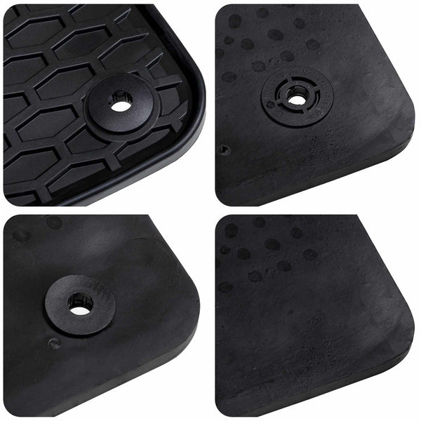 vidaXL Car Floor Mats 4 pcs Black Rubber