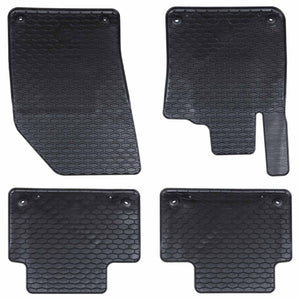 vidaXL Car Floor Mats 4 pcs Black Rubber