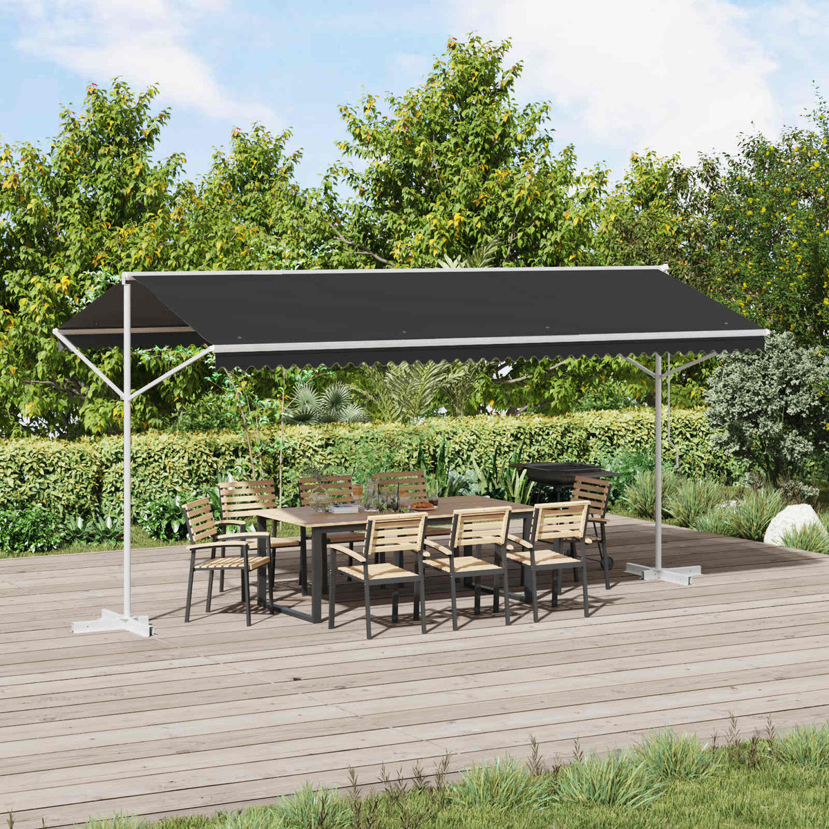 vidaXL Freestanding Awning Anthracite 5 x 3 m Polyester