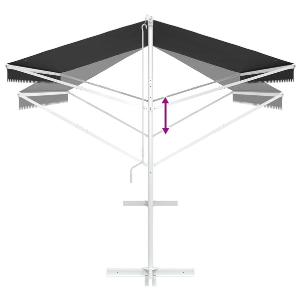 vidaXL Freestanding Awning Anthracite 5 x 3 m Polyester