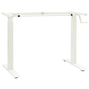 vidaXL Desk White and Light Brown 140 x 60 cm Solid Oak Wood