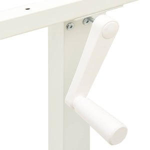 vidaXL Desk White and Dark Brown 120 x 60 cm Solid Oak Wood