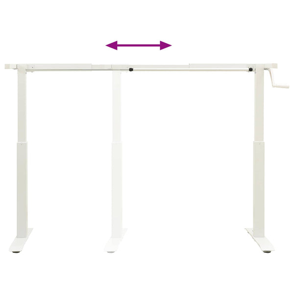 vidaXL Desk White and Dark Brown 120 x 60 cm Solid Oak Wood