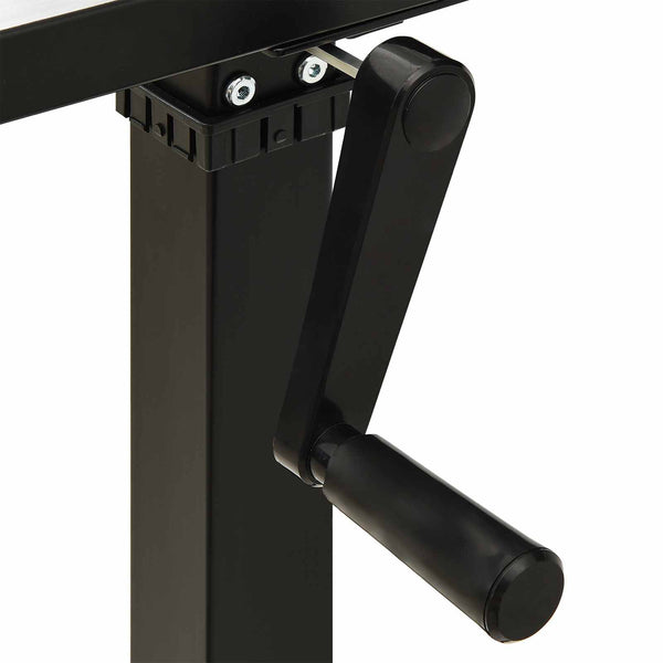 vidaXL Desk Black and Natural 120 x 60 cm Solid Oak Wood