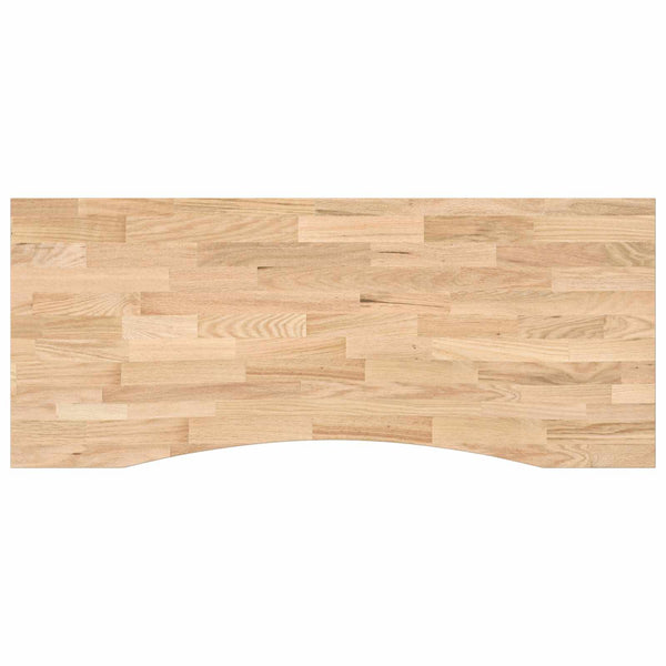 vidaXL Desk Black and Natural 120 x 60 cm Solid Oak Wood