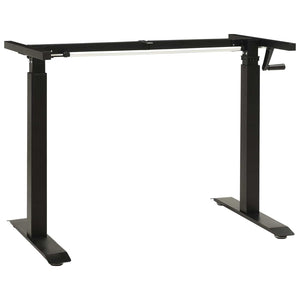 vidaXL Desk Black and Natural 140 x 60 cm Solid Oak Wood