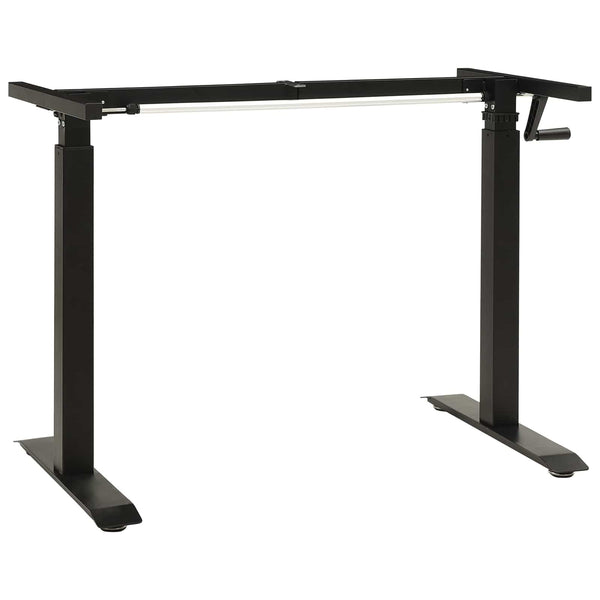vidaXL Desk Black and Natural 140 x 60 cm Solid Oak Wood