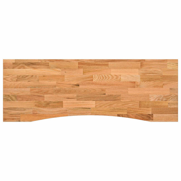 vidaXL Desk Black and Light Brown 140 x 60 cm Solid Oak Wood