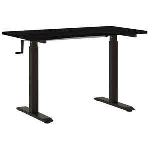 vidaXL Desk with Storage Black and Dark Brown 120 x 60 cm