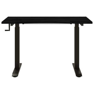 vidaXL Desk with Storage Black and Dark Brown 120 x 60 cm
