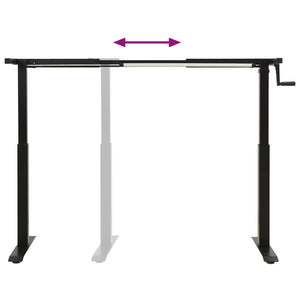 vidaXL Desk with Storage Black and Dark Brown 120 x 60 cm