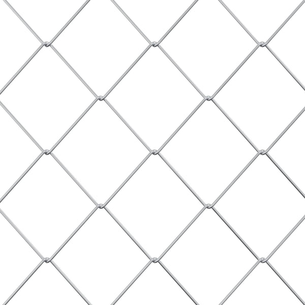vidaXL Chain Link Fence Galvanised 2 x 10 m Glass