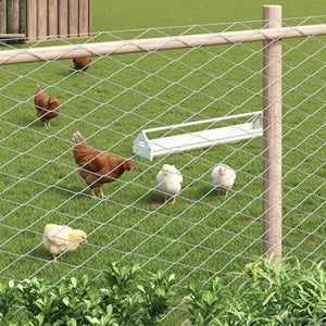 vidaXL Chain Link Fence Galvanised 2 x 10 m Glass