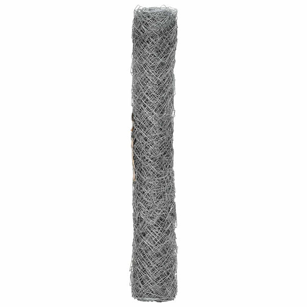 vidaXL Chain Link Fence Galvanised 2 x 10 m Glass