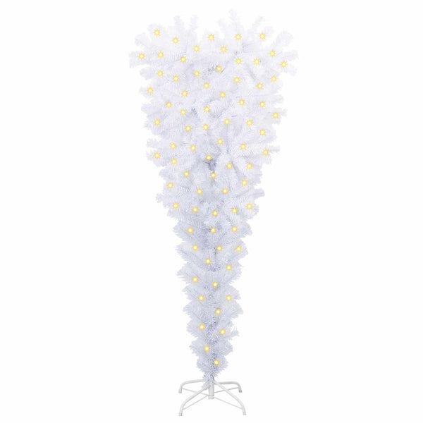 vidaXL Artificial Christmas Tree White 120 cm PVC and Steel