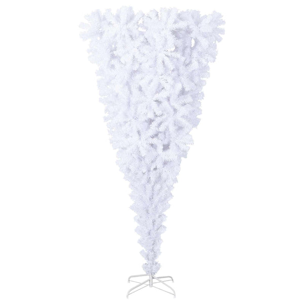 vidaXL Artificial Christmas Tree White 210 cm PVC and Steel