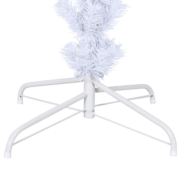 vidaXL Artificial Christmas Tree White 240 cm PVC and Steel