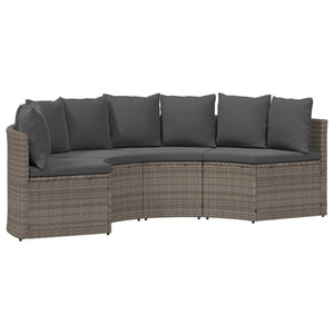 vidaXL Sofa Set 2 pcs Grey Solid Acacia Wood and Poly Rattan