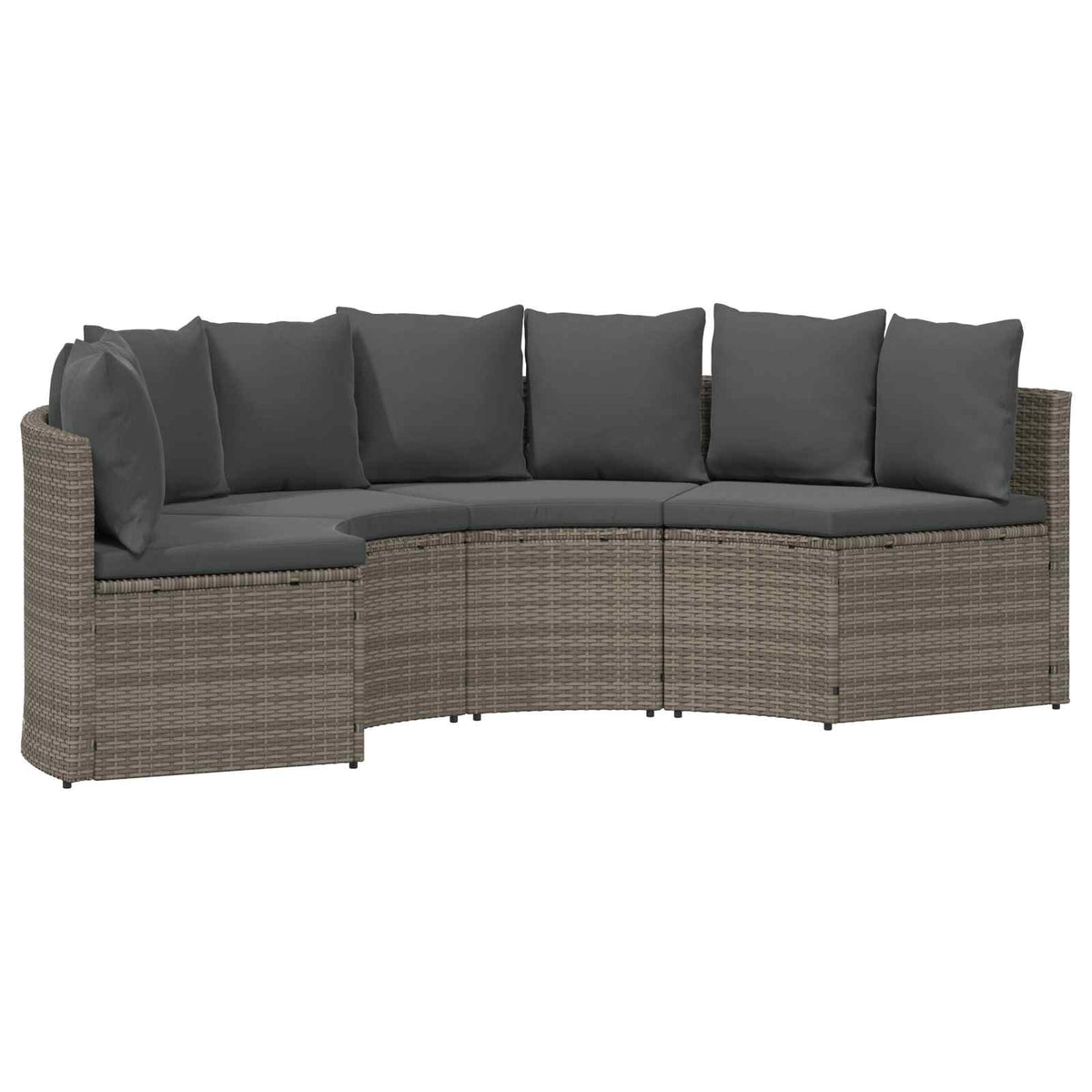 vidaXL Sofa Set 2 pcs Grey Solid Acacia Wood and Poly Rattan