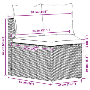 vidaXL Sofa Set 2 pcs Grey Solid Acacia Wood and Poly Rattan