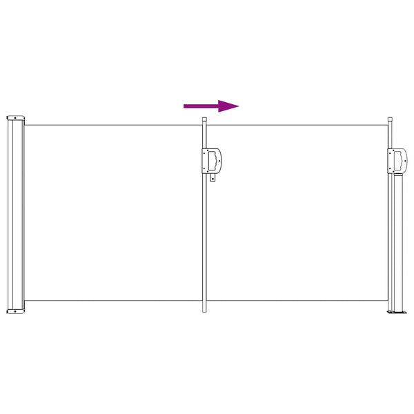 vidaXL Retractable Side Awning Black 300 x 100 cm Polyester