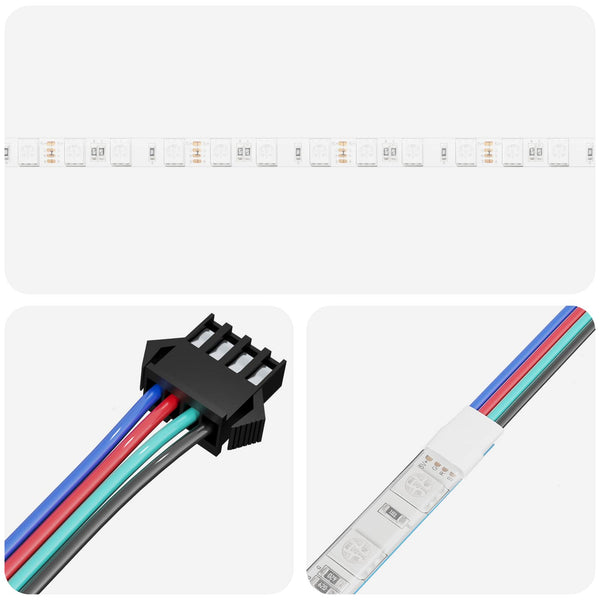 vidaXL LED Strip Lights 2 pcs Black and Transparent 750 mm