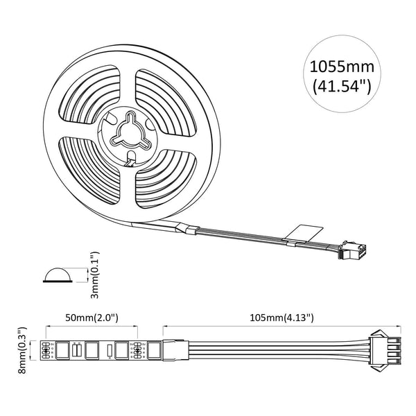 LED Streifen 2er Set 900mm