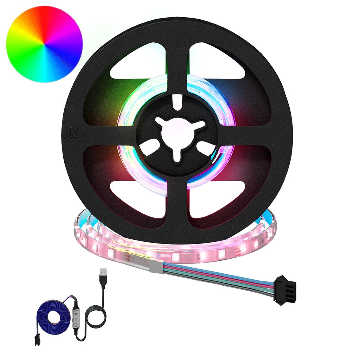 LED Streifen 2er Set, 250mm, Schwarz & Transparent