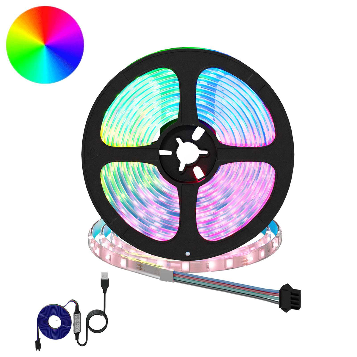 LED Streifen 2er Set, 4700 mm, Schwarz/Transparent