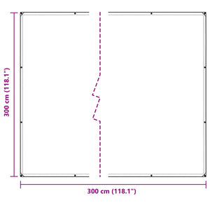 Transparente Pflanzenabdeckung 3x3 m