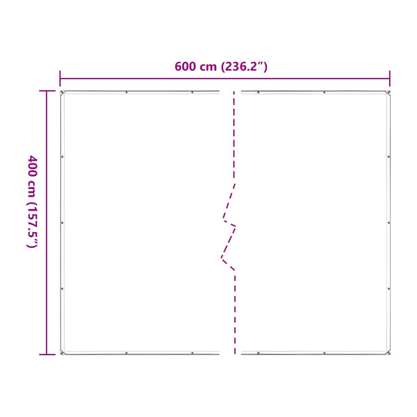 vidaXL Transparent Plant Cover 4 x 6 m PE