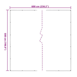 vidaXL Plant Cover Transparent 5 x 6 m PE