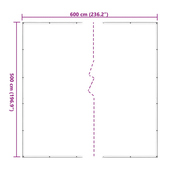 vidaXL Plant Cover Transparent 5 x 6 m PE