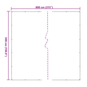 vidaXL Transparent Plant Cover 5 x 8 m PE