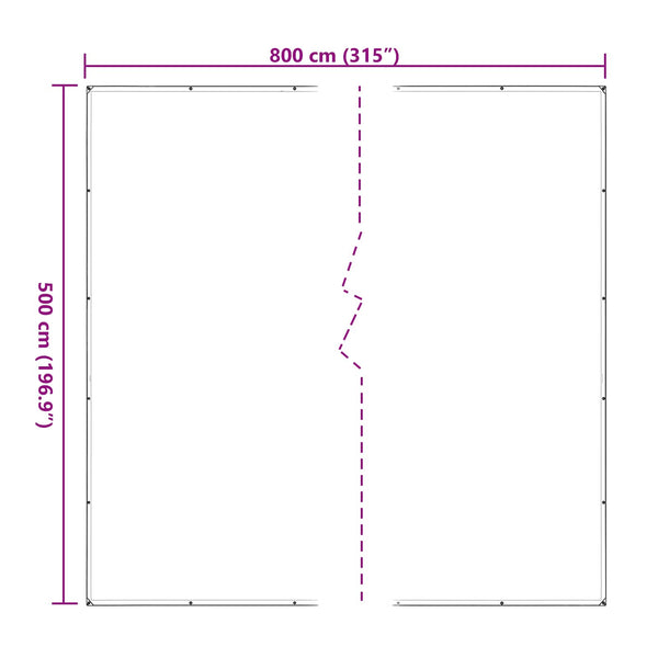 vidaXL Transparent Plant Cover 5 x 8 m PE