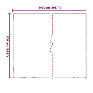 vidaXL Plant Cover Transparent 5 x 10 m PE