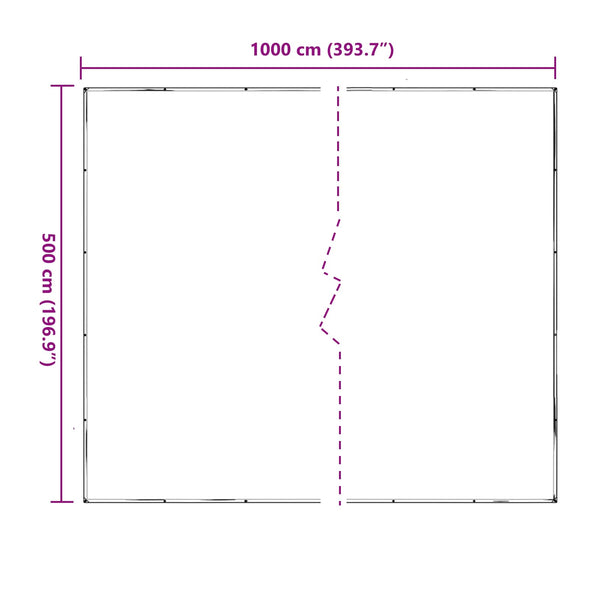 vidaXL Plant Cover Transparent 5 x 10 m PE