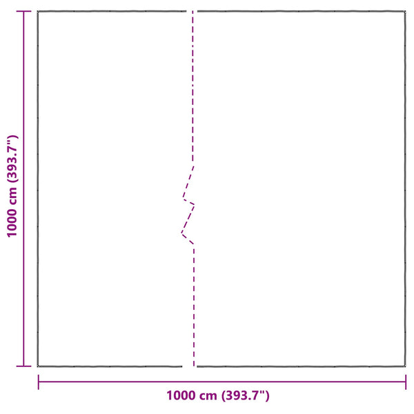 vidaXL Plant Cover Transparent 10 x 10 m PE