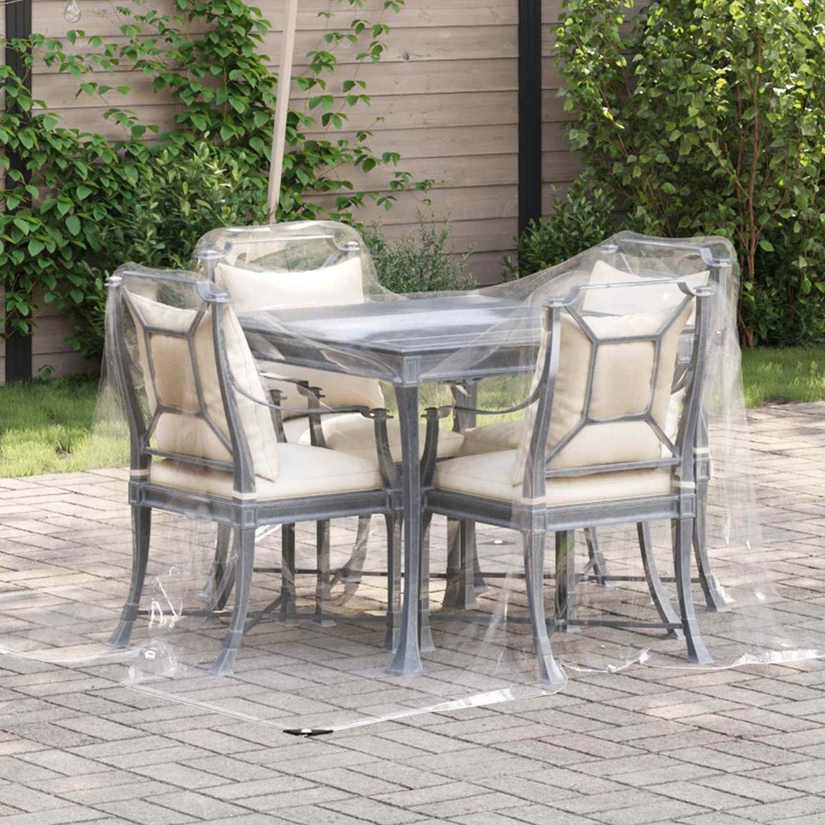 vidaXL Transparent Plant Cover 2 x 2 m PVC
