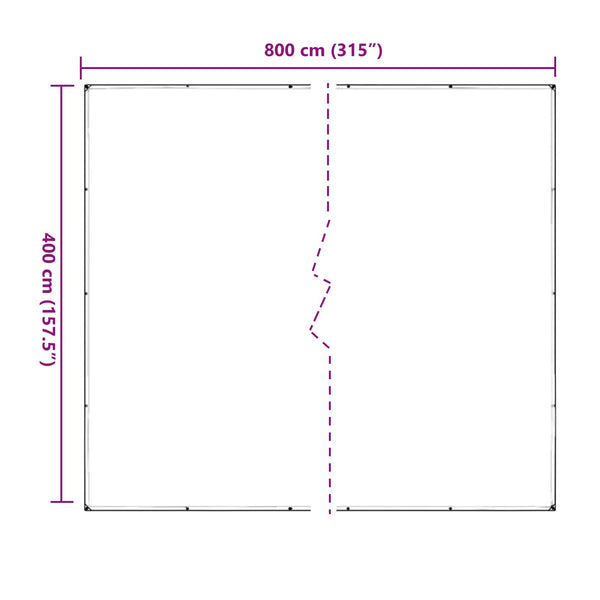 vidaXL Transparent Plant Cover 4 x 8 m PVC