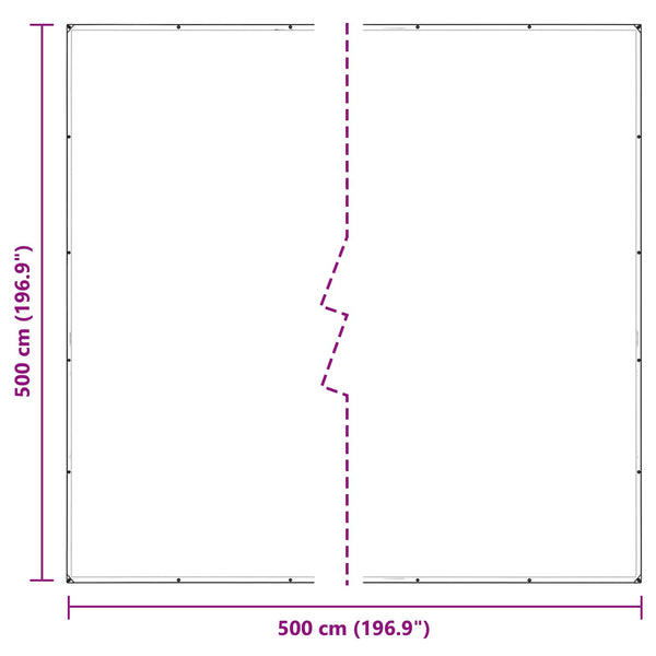 vidaXL Transparent Plant Cover 5 x 5 m PVC