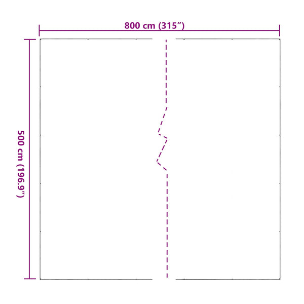 vidaXL Transparent Plant Cover 5 x 8 m PVC