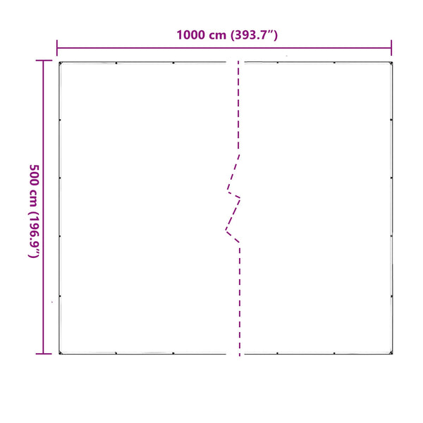 vidaXL Transparent Plant Cover 5 x 10 m PVC
