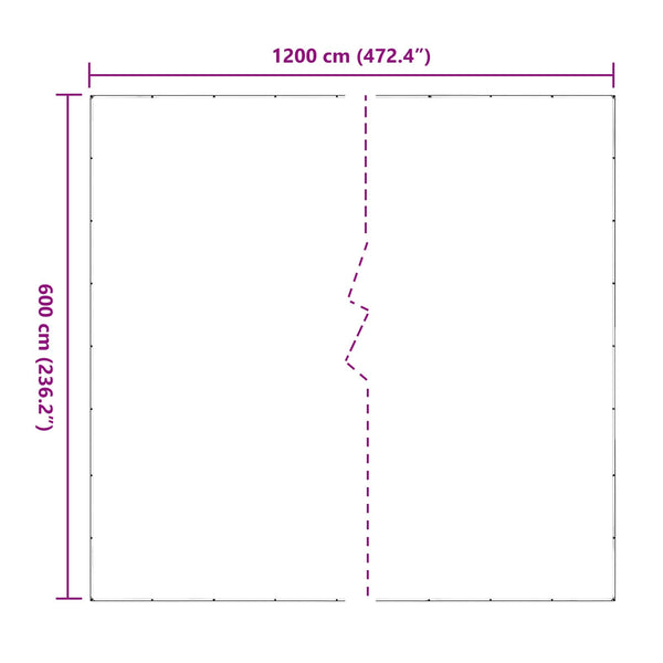 vidaXL Transparent Plant Cover 6 x 12 m PVC