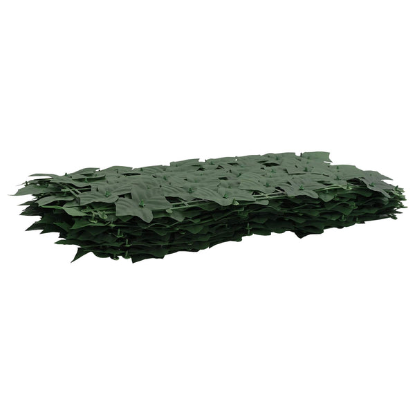 vidaXL Balcony Screen with Leaves Dark Green 300 x 75 cm