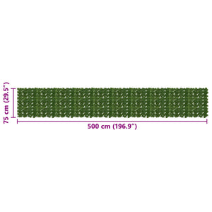 vidaXL Artificial Leaf Balcony Screen Green 500 x 75 cm