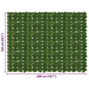 vidaXL Artificial Leaf Balcony Screen Green 200 x 150 cm