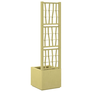 vidaXL Garden Planter with Trellis Green 36 x 36 x 140 cm PP